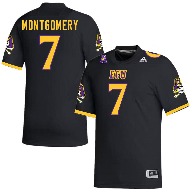 #7 London Montgomery East Carolina Pirates College Football Jersey Stitched-Black